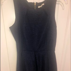 Gold & Navy Blue, Fit and Flare Dress